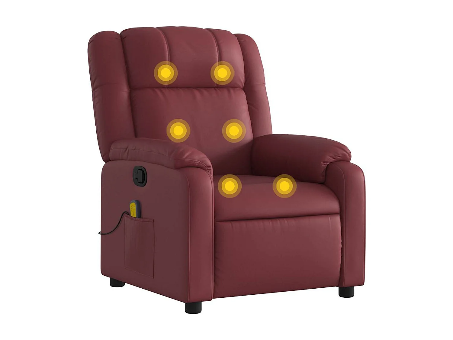 Fauteuil de massage inclinable Rouge bordeaux Similicuir