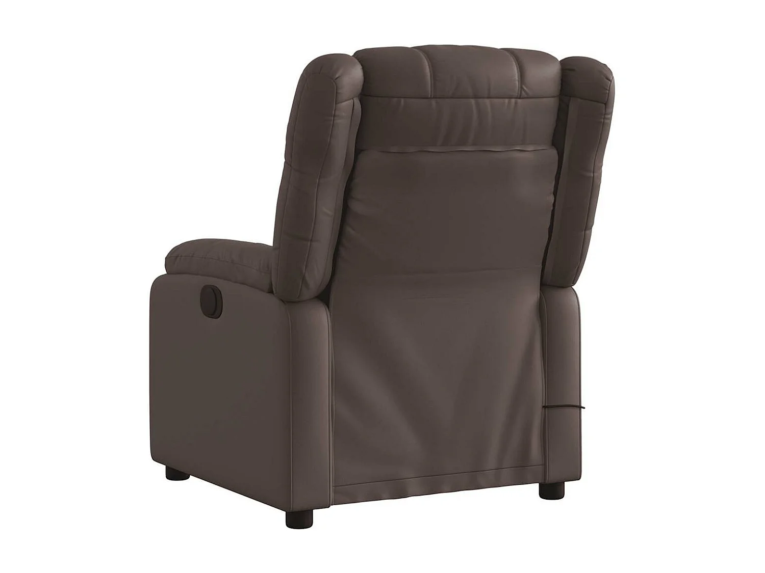 Fauteuil de massage inclinable électrique marron similicuir