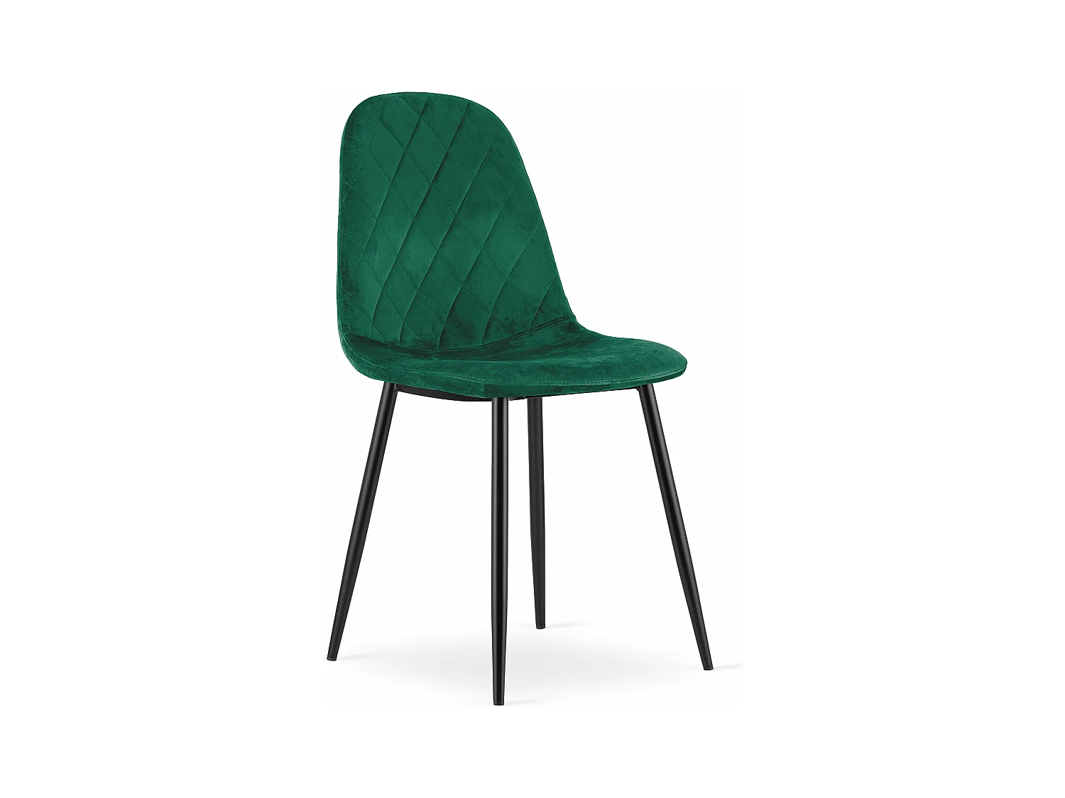 Chaise ASTI - Velours vert foncé x 1