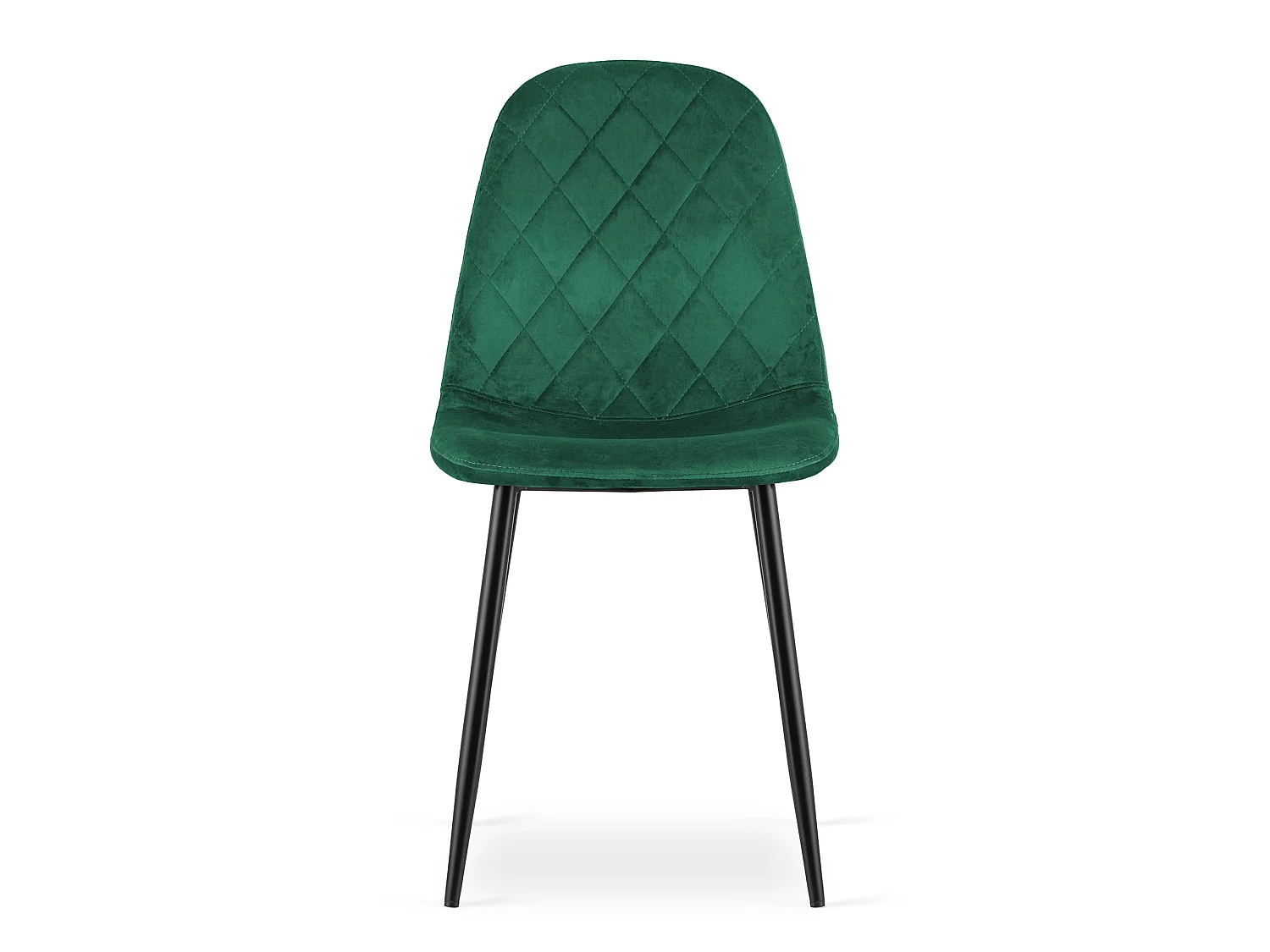 Eetkamerstoel ASTI ergonomisch fluweel donkergroen 87,5x44,5x50,5 cm