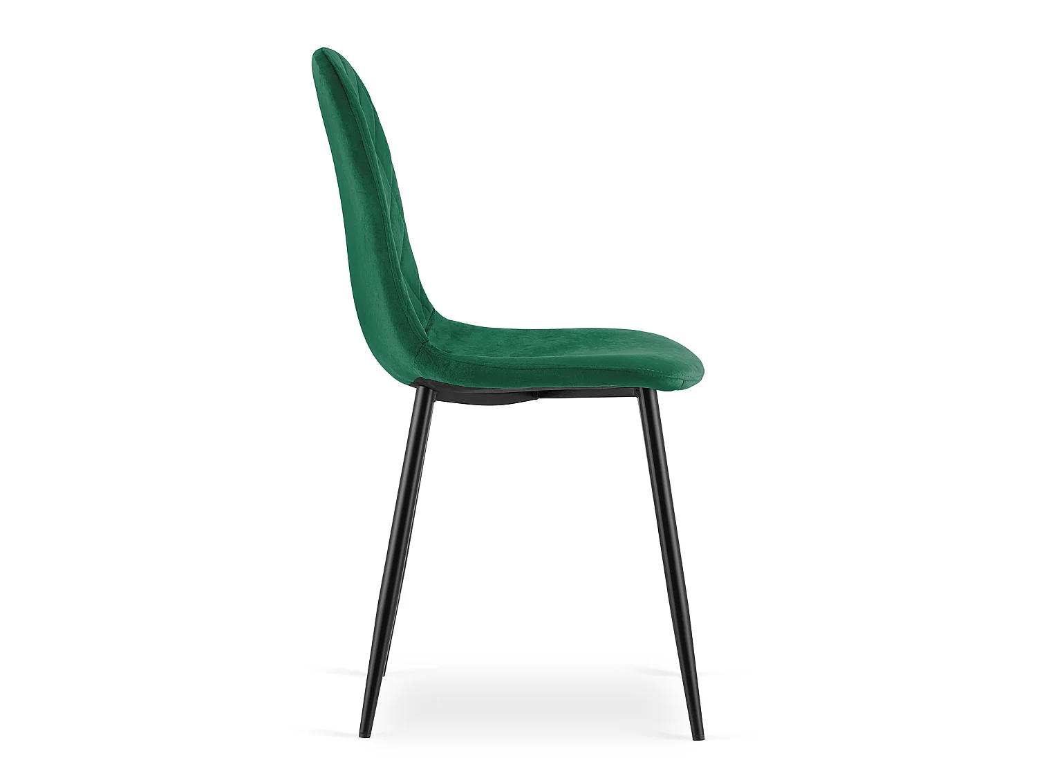 Eetkamerstoel ASTI ergonomisch fluweel donkergroen 87,5x44,5x50,5 cm