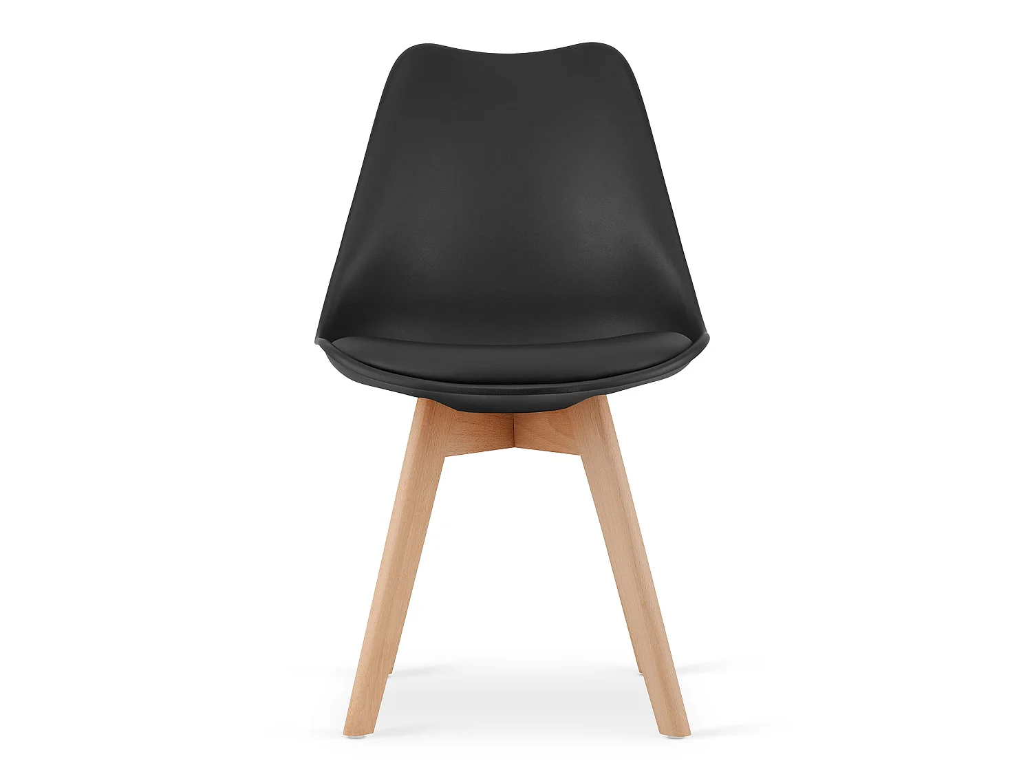 Eetkamerstoel MARK ergonomisch polypropyleen zwart 82x49x47 cm