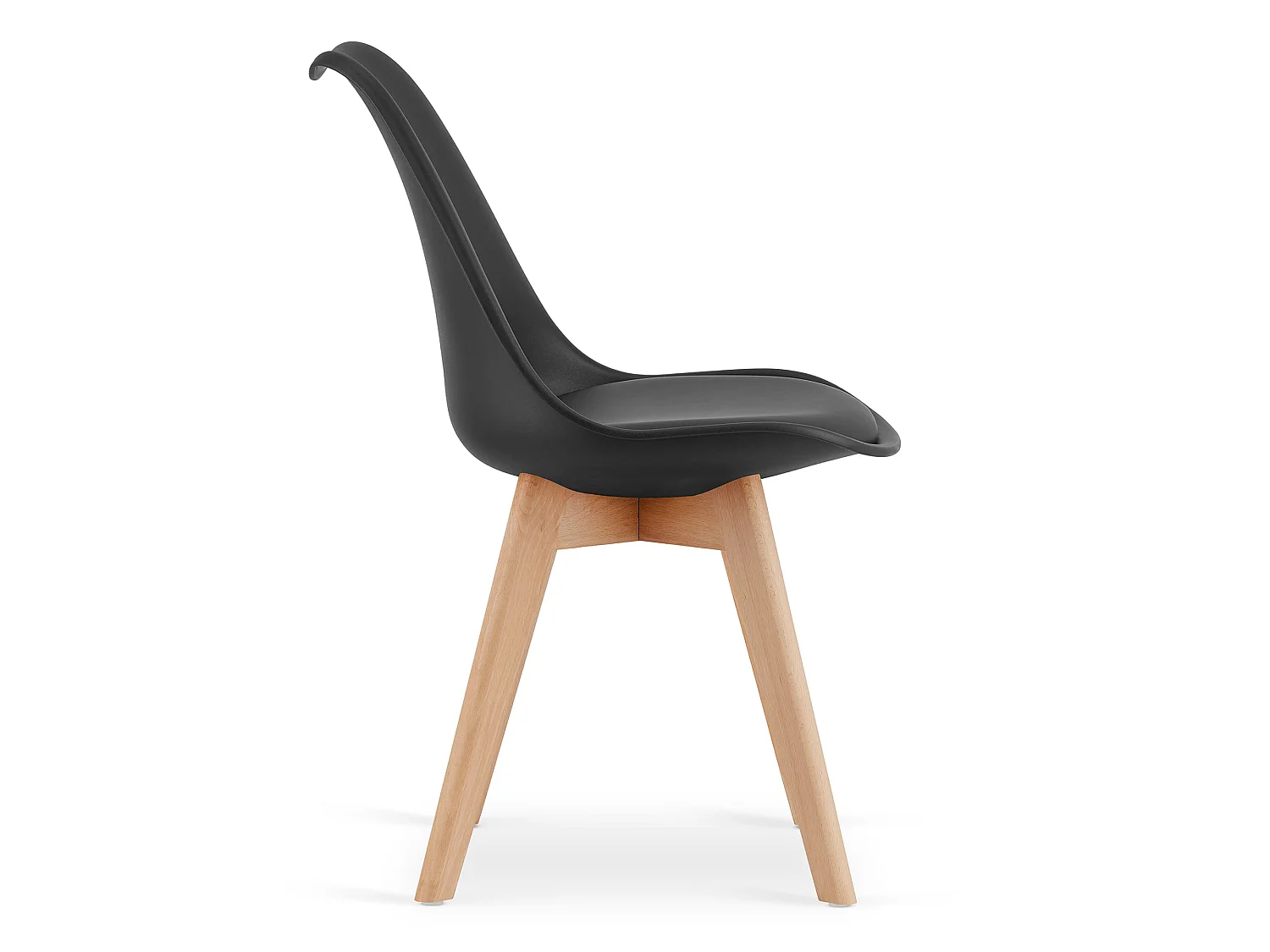 Eetkamerstoel MARK ergonomisch polypropyleen zwart 82x49x47 cm