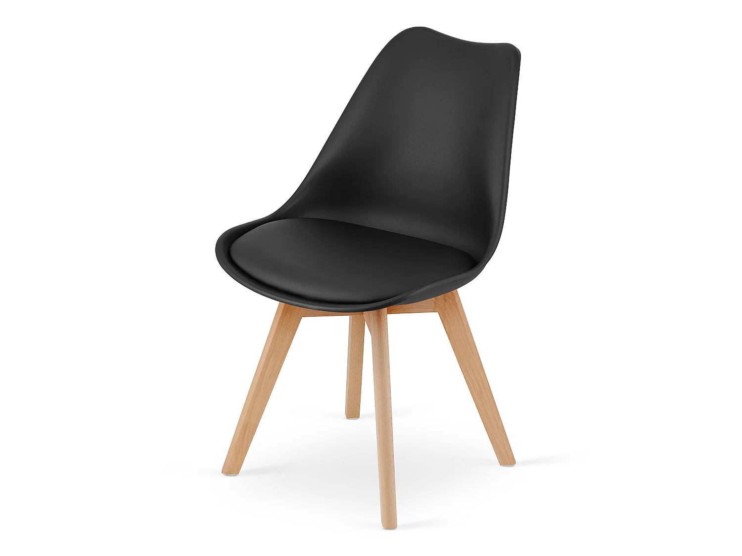 Eetkamerstoel MARK ergonomisch polypropyleen zwart 82x49x47 cm
