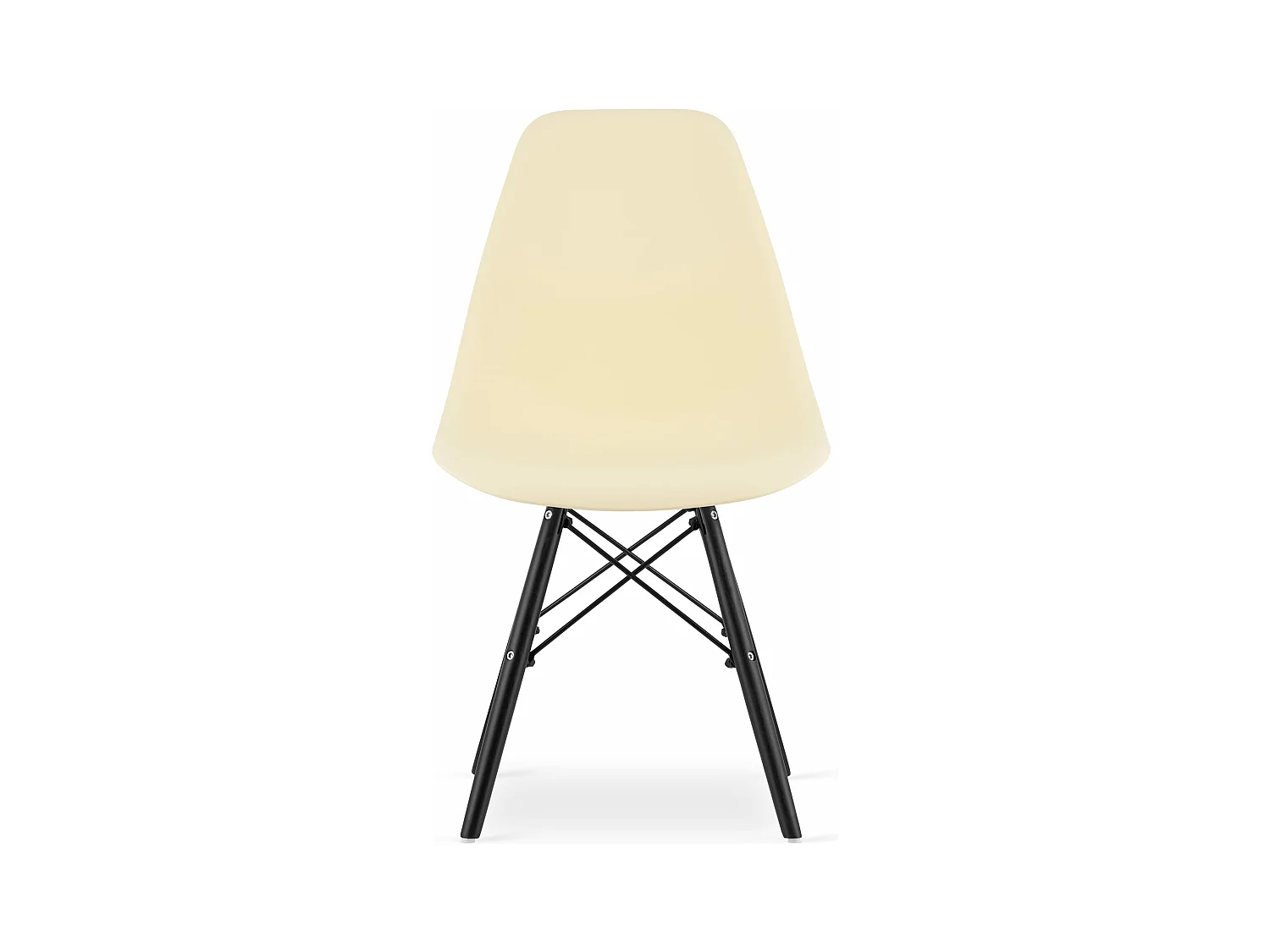 Chaise OSAKA crème / pieds noirs x 1