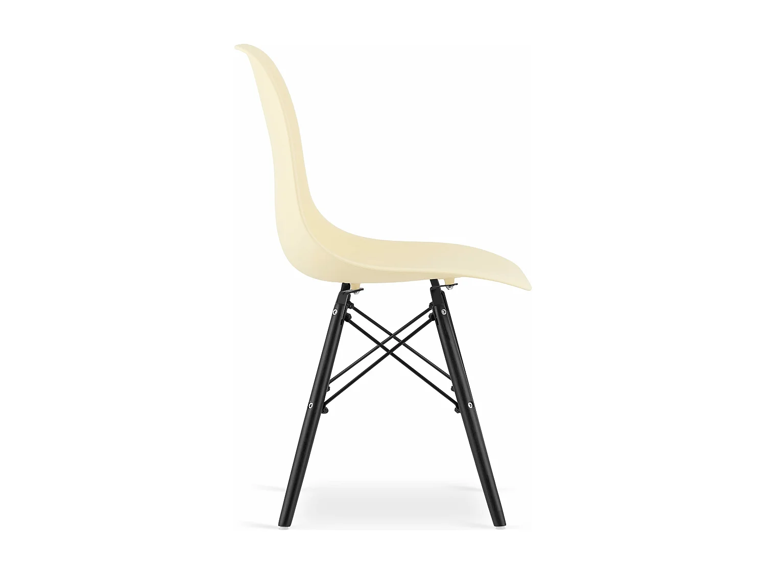 Chaise OSAKA crème / pieds noirs x 1