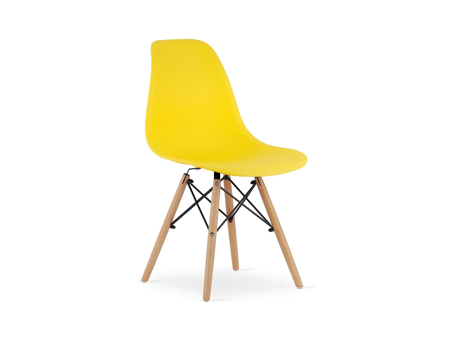 Chaise OSAKA jaune / pieds naturels x 1