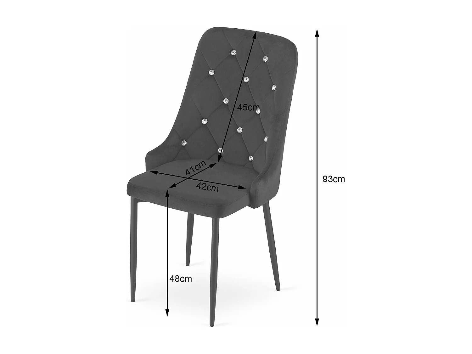 Chaise AMORE - Noir x 1