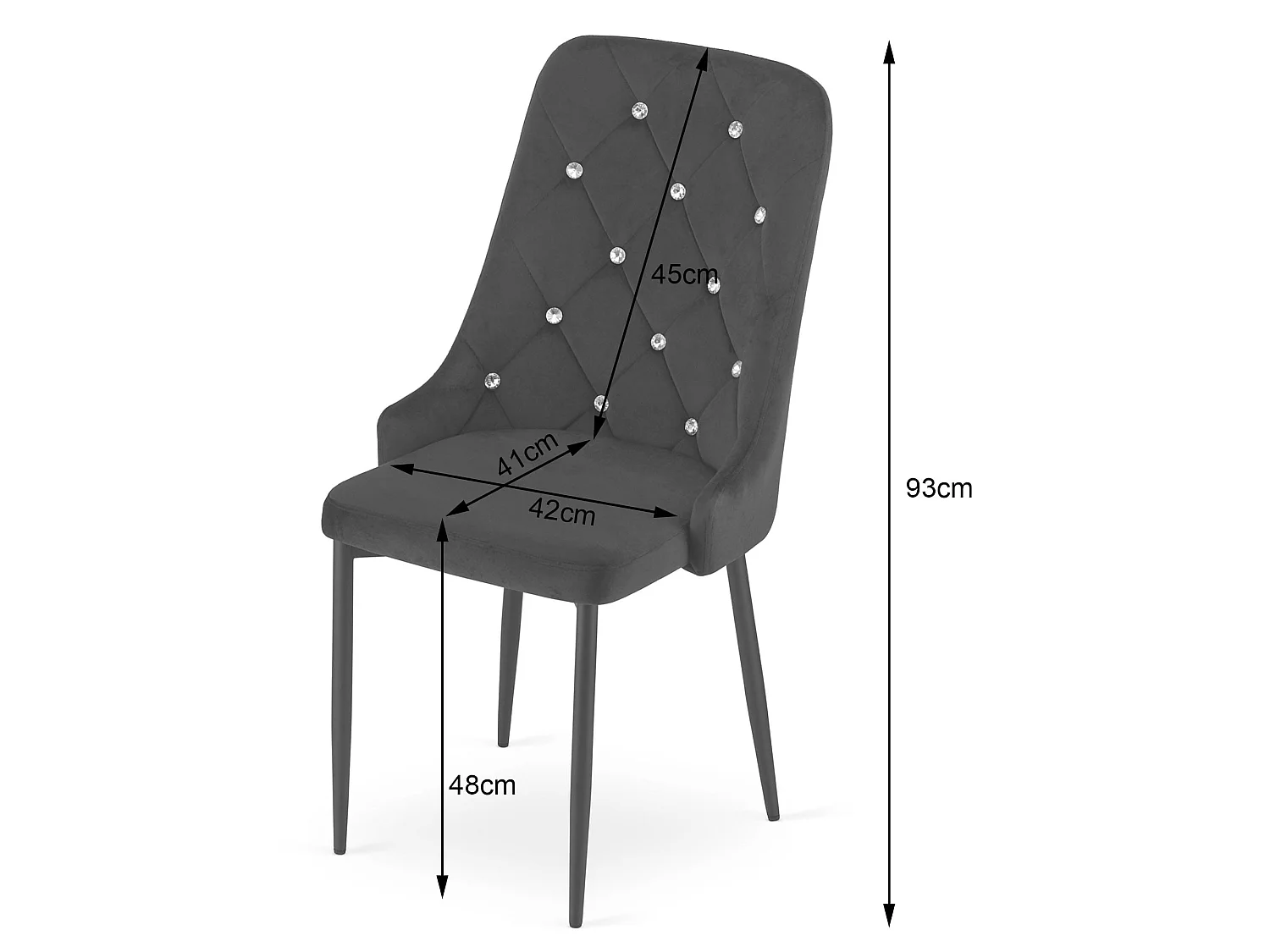 Chaise AMORE - Noir x 1