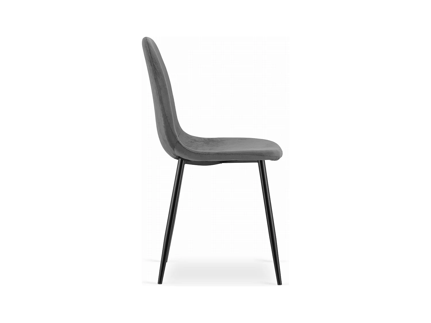 Chaise COMO - Velours Gris Foncé x 1