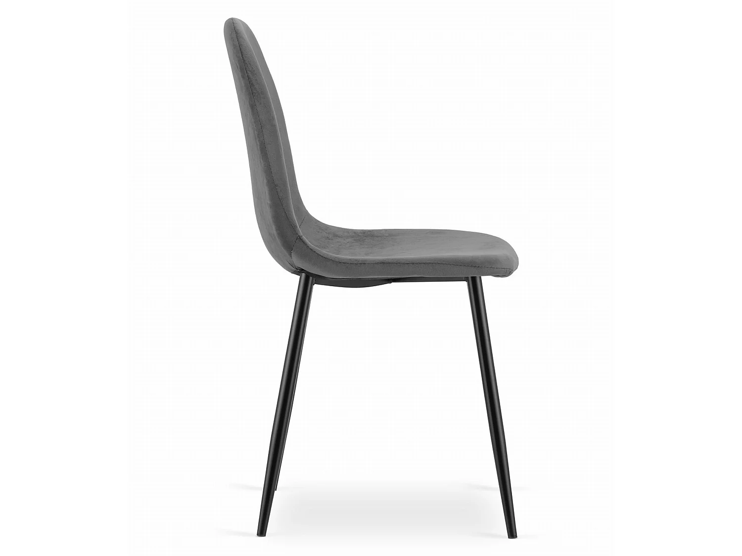 Sedia da pranzo e cucina COMO in velluto grigio scuro 87,5x44,5x50,5 cm