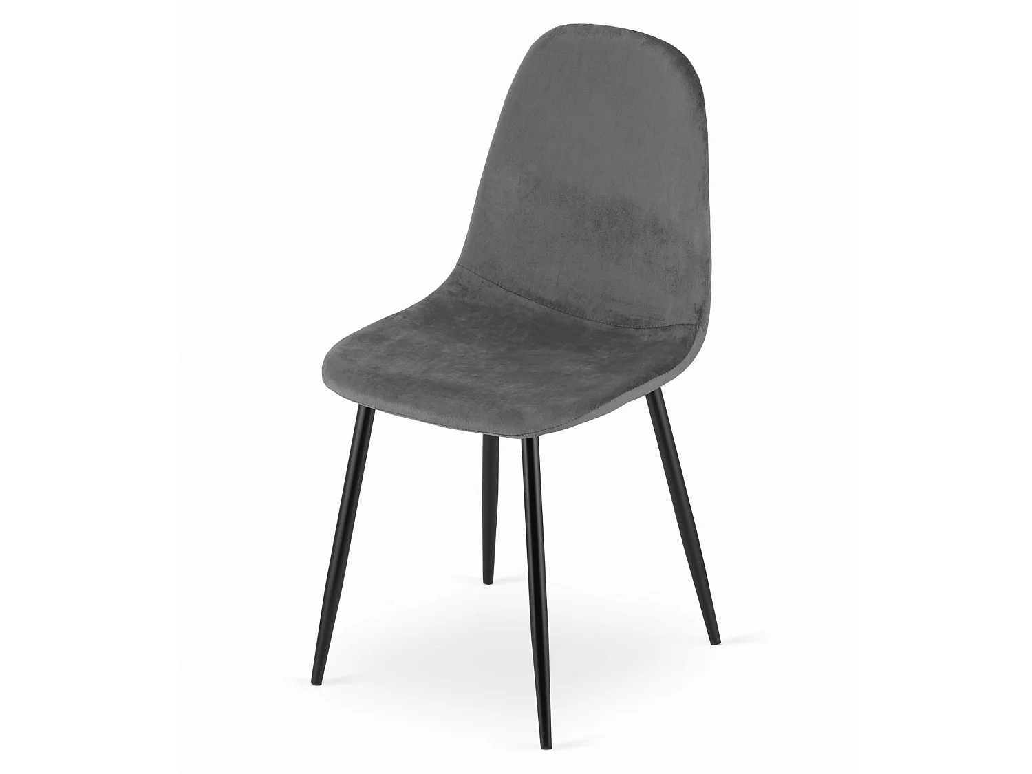 Sedia da pranzo e cucina COMO in velluto grigio scuro 87,5x44,5x50,5 cm