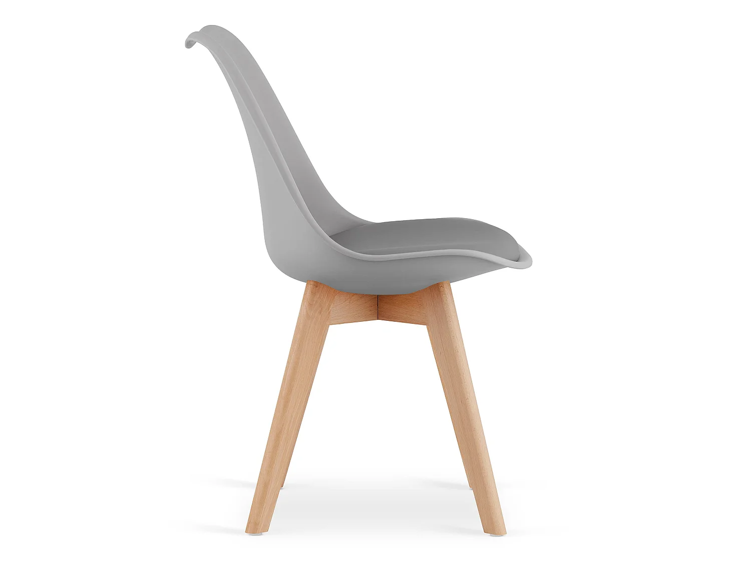 Eetkamerstoel MARK ergonomisch polypropyleen grijs 82x49x47 cm