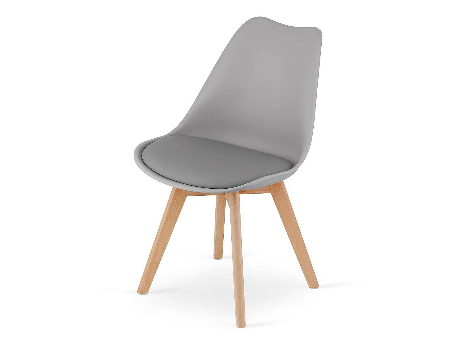 Eetkamerstoel MARK ergonomisch polypropyleen grijs 82x49x47 cm