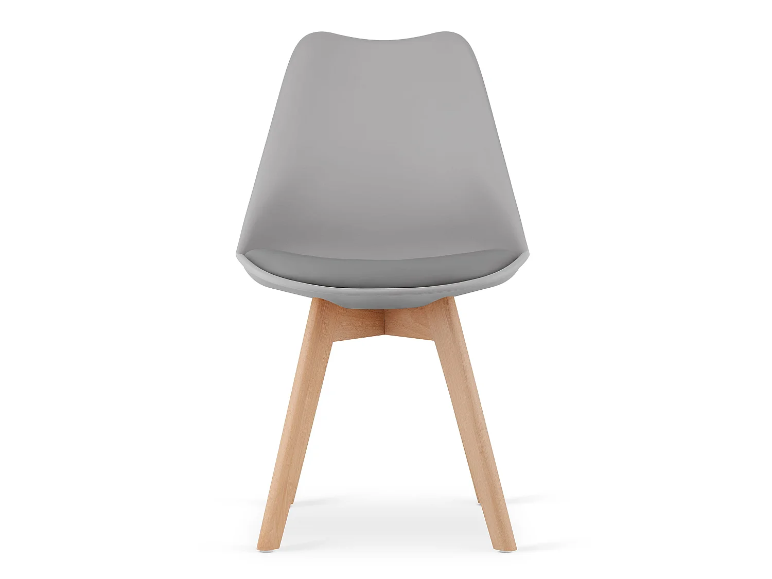 Eetkamerstoel MARK ergonomisch polypropyleen grijs 82x49x47 cm