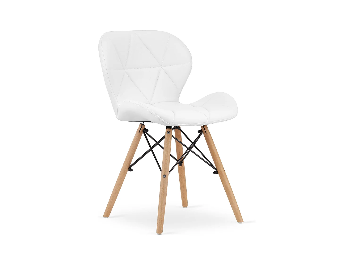 Chaise en éco-cuir LAGO - blanc x 1