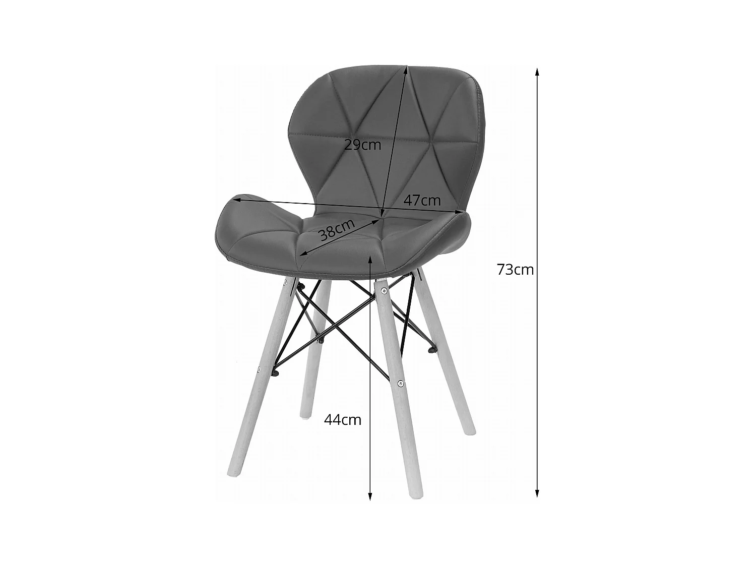 Chaise en éco-cuir LAGO - blanc x 1