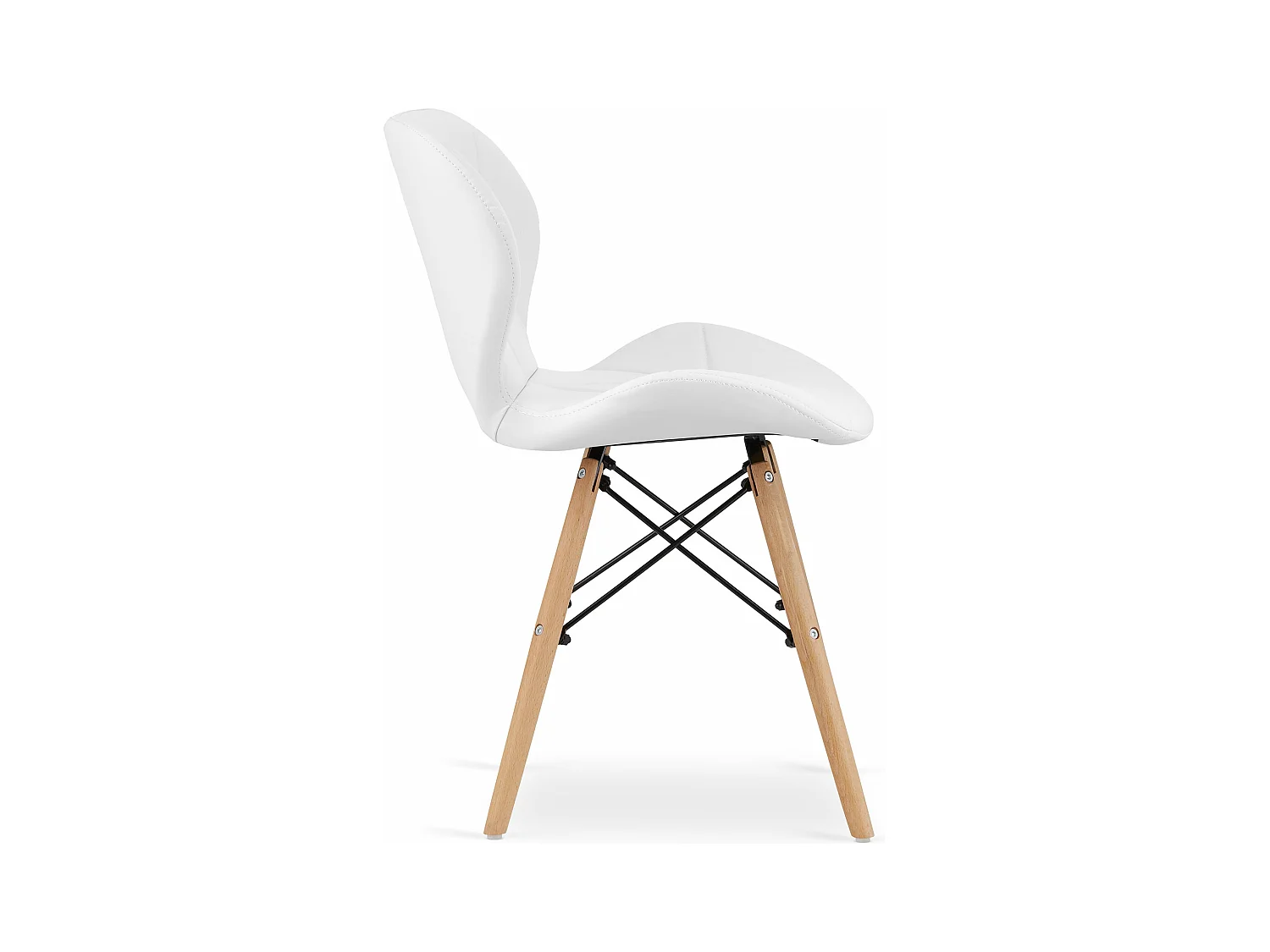 Chaise en éco-cuir LAGO - blanc x 1