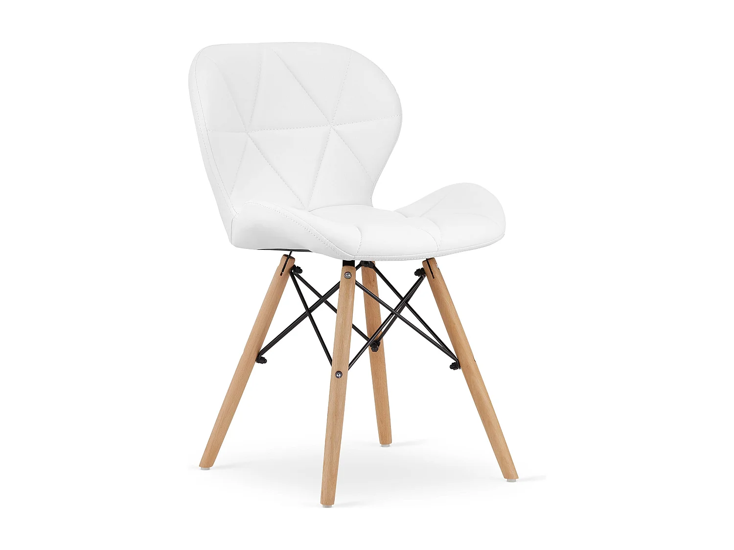 Chaise en éco-cuir LAGO - blanc x 1