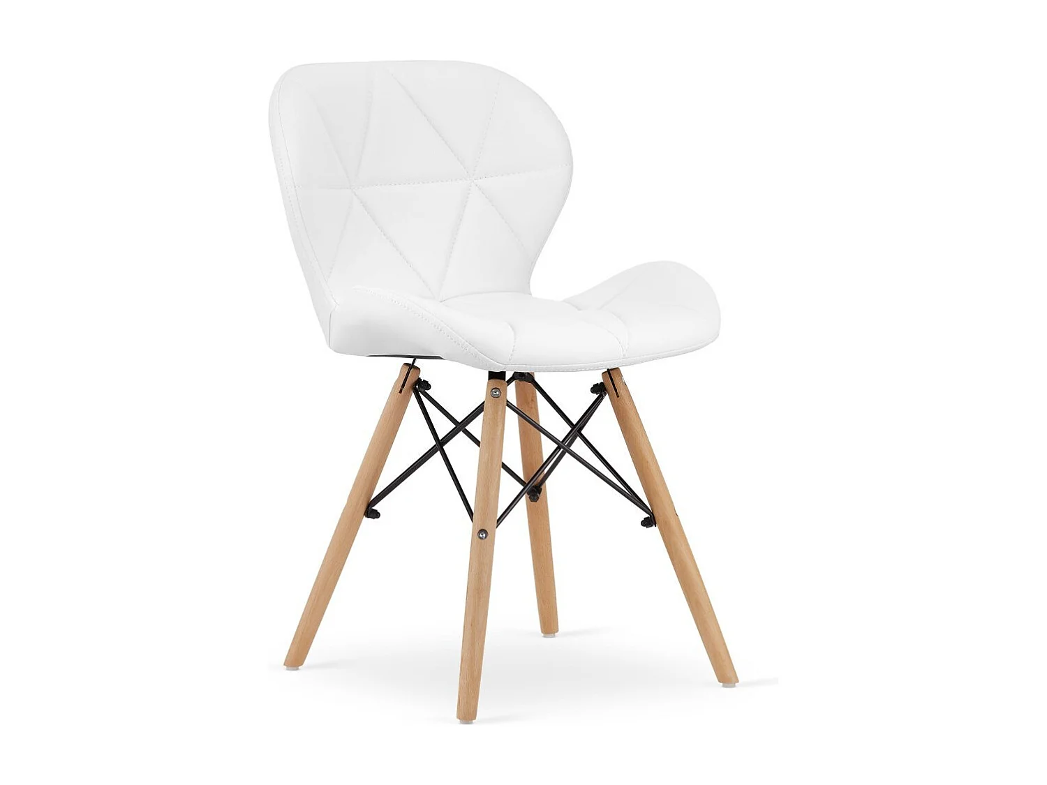 Chaise en éco-cuir LAGO - blanc x 1