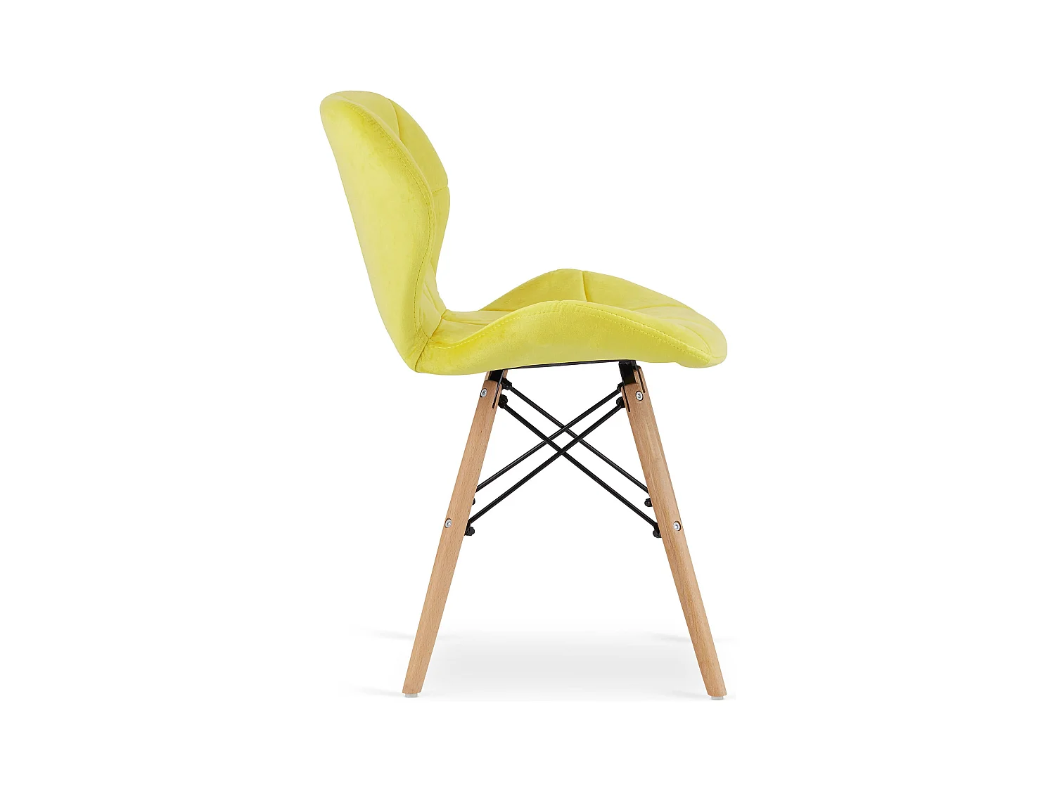 Krzesło LAGO Aksamit - żółte x 1