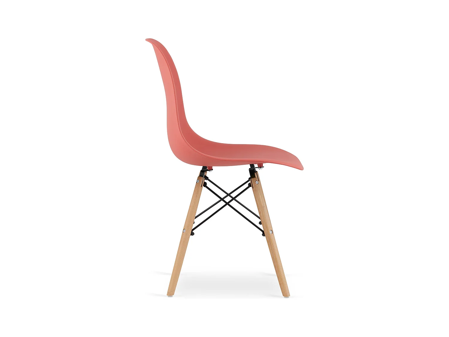 Chaise OSAKA vermillon / pieds naturels x 1