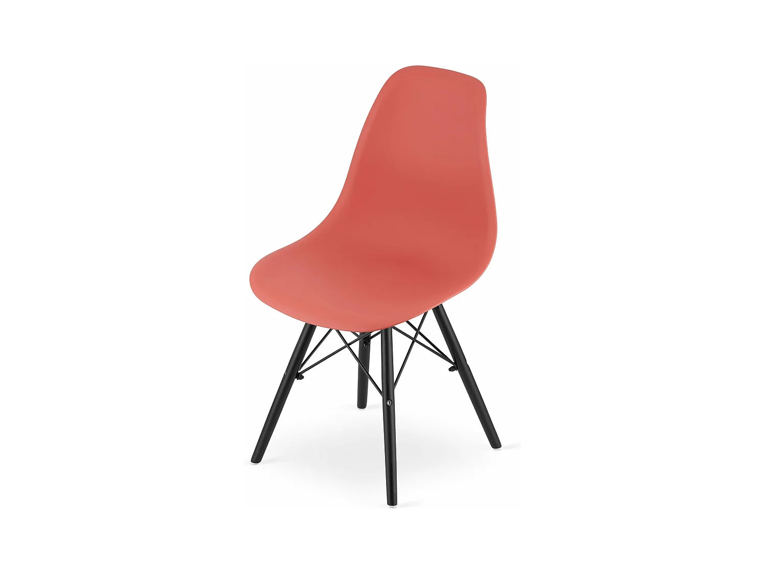 Chaise OSAKA vermillon / pieds noirs x 1