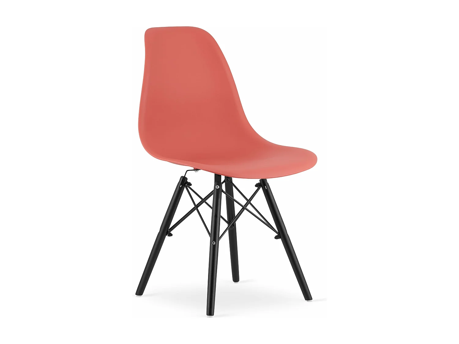 Chaise OSAKA vermillon / pieds noirs x 1