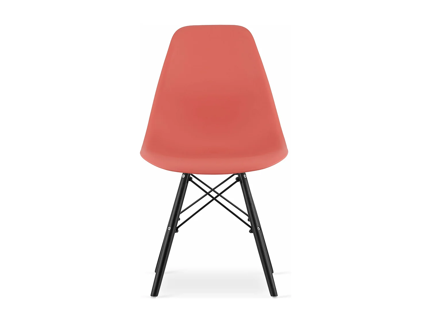 Chaise OSAKA vermillon / pieds noirs x 1