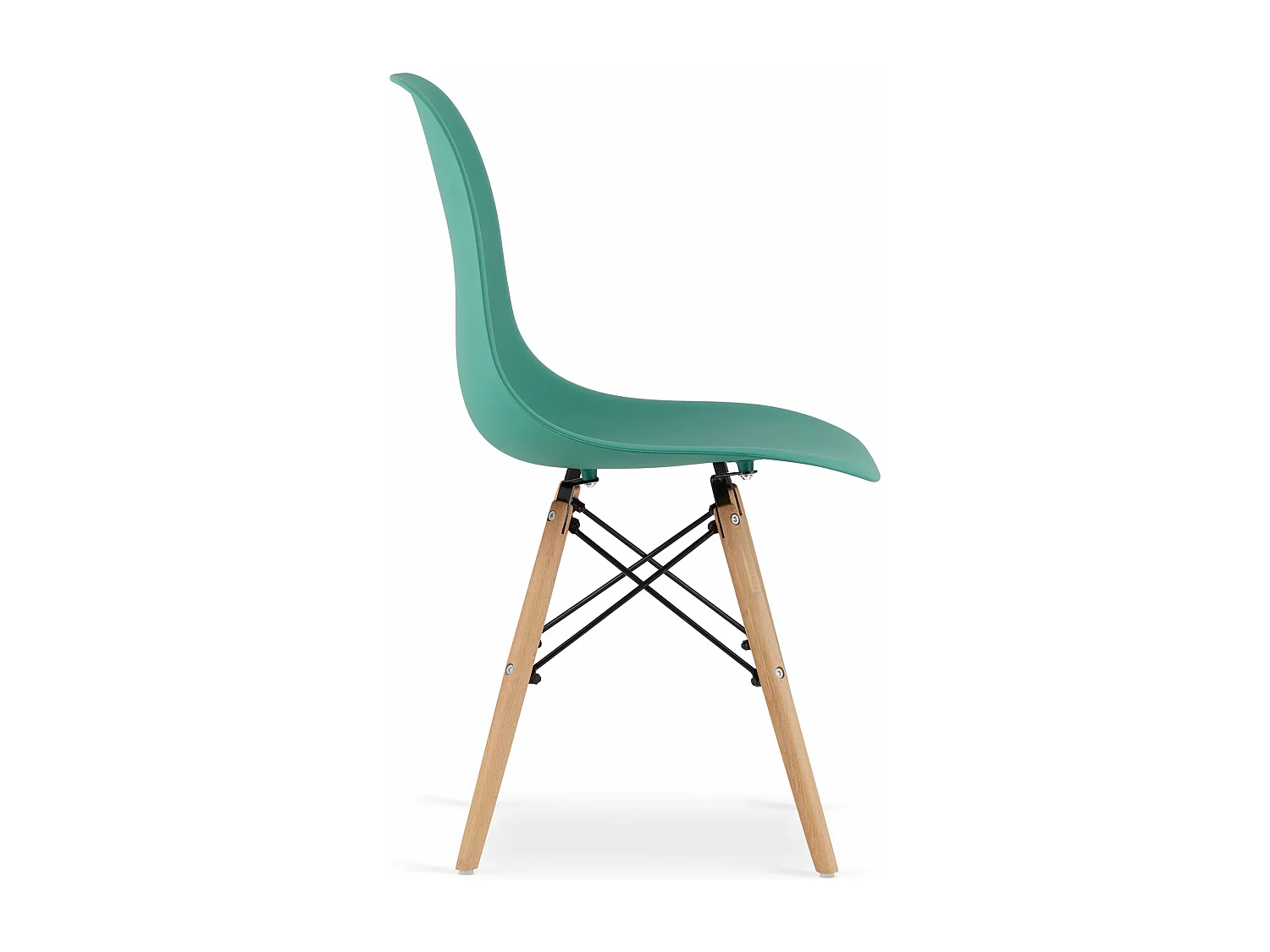 Chaise OSAKA verte / pieds naturels x 1