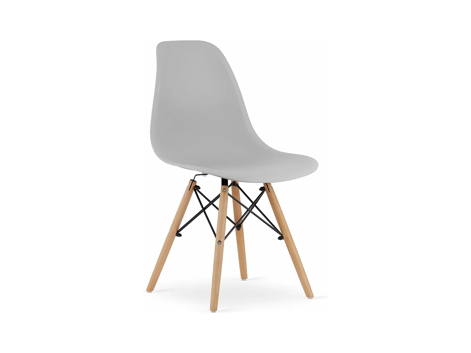 Chaise OSAKA gris / pieds naturels x 1