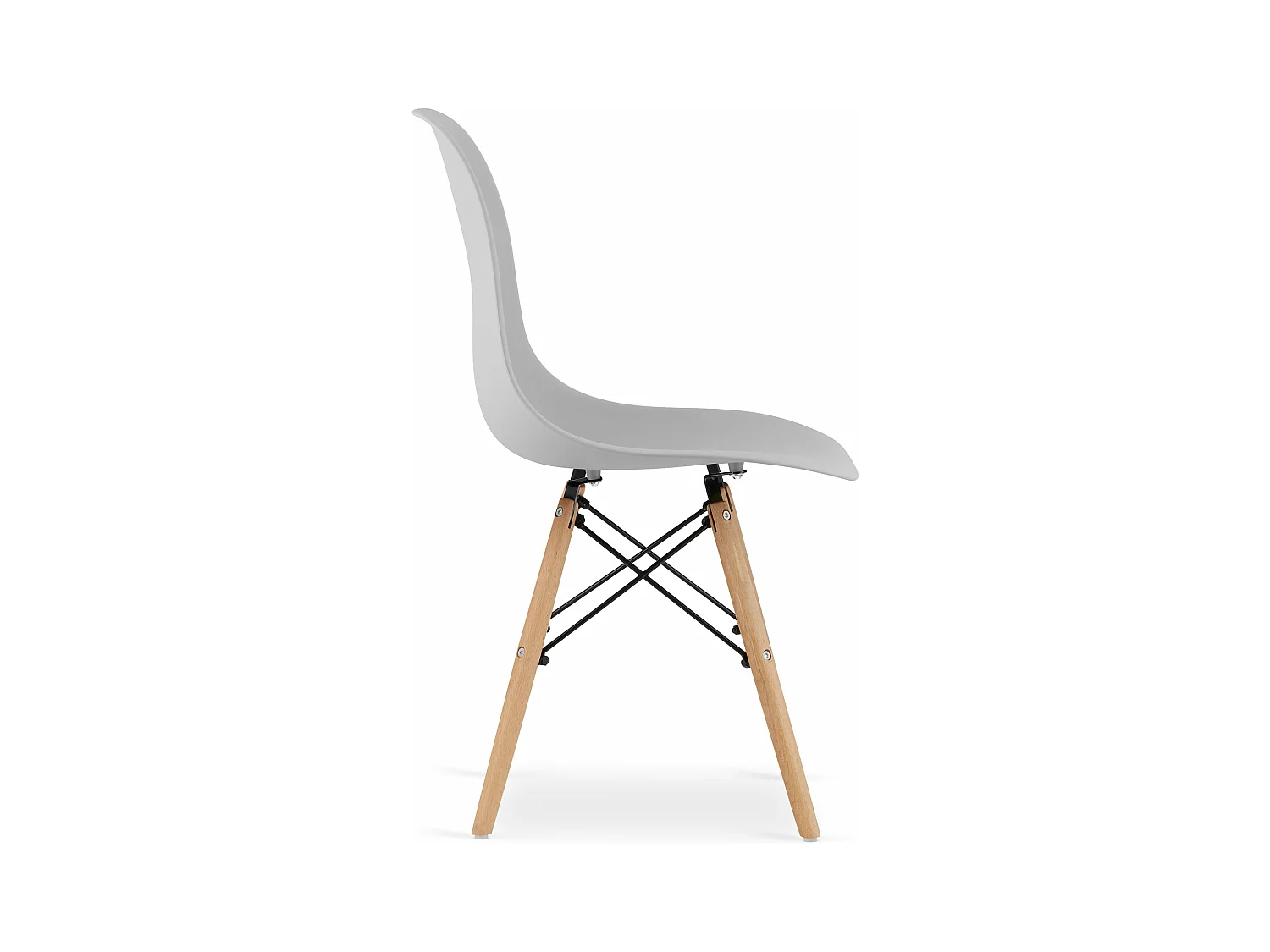 Chaise OSAKA gris / pieds naturels x 1