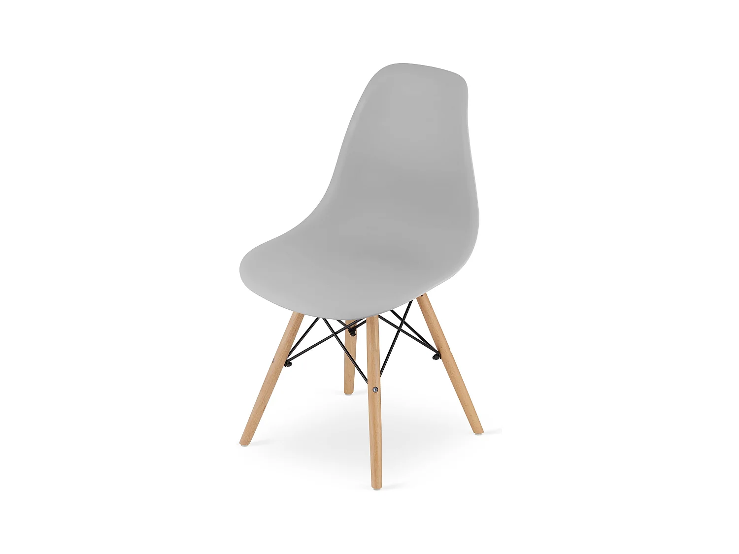 Chaise OSAKA gris / pieds naturels x 1