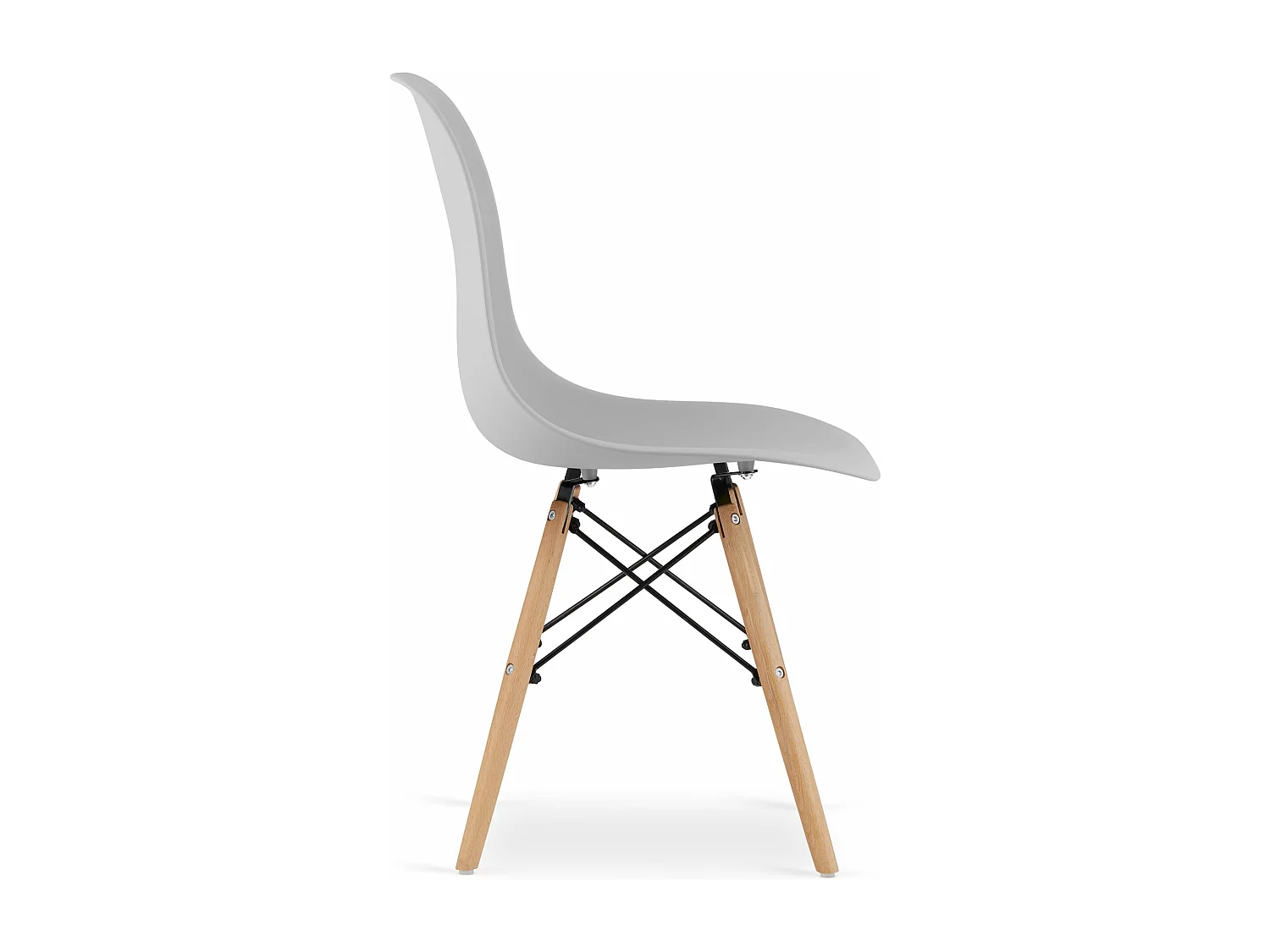 Chaise OSAKA gris / pieds naturels x 1