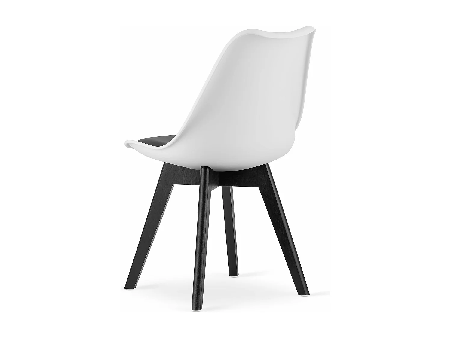 Chaise MARK noir et blanc / pieds noirs x 1