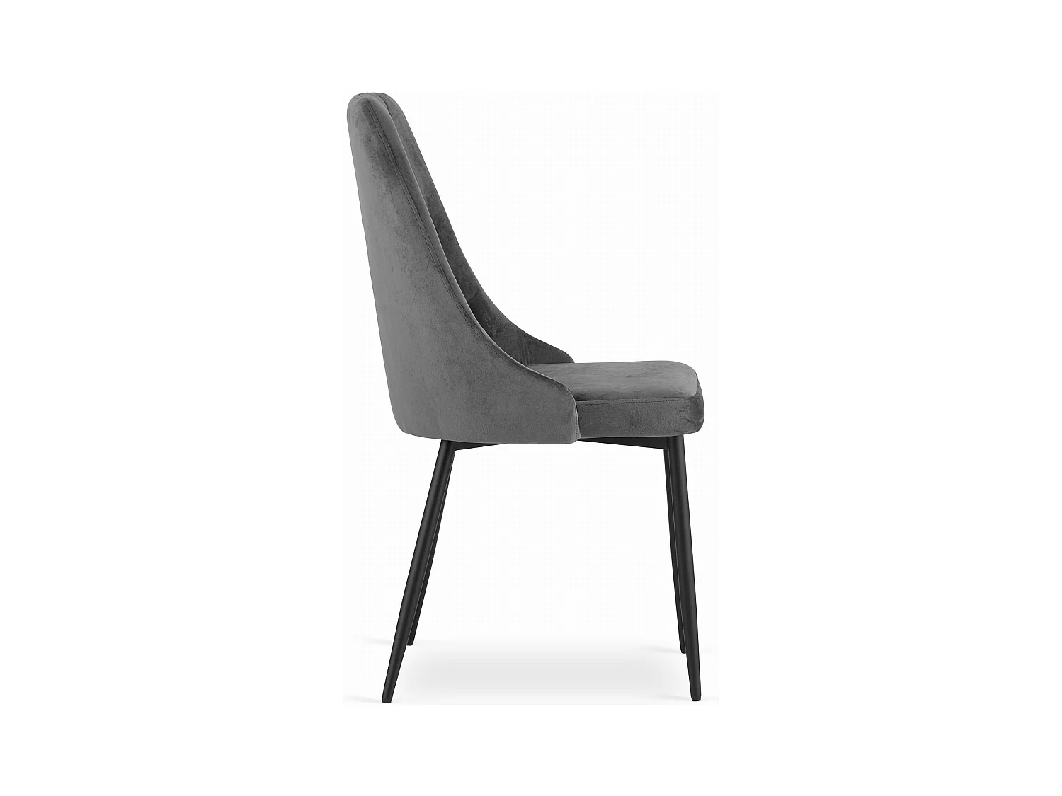 Chaise IMOLA - Velours gris foncé x 1