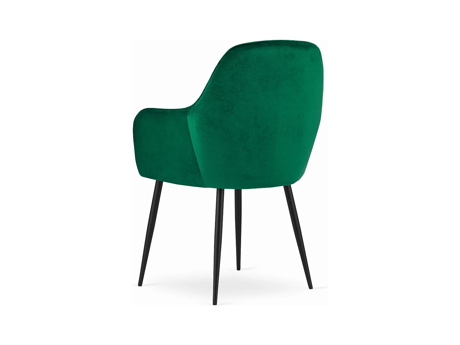 Chaise LUGO - velours vert / pieds noirs x 1