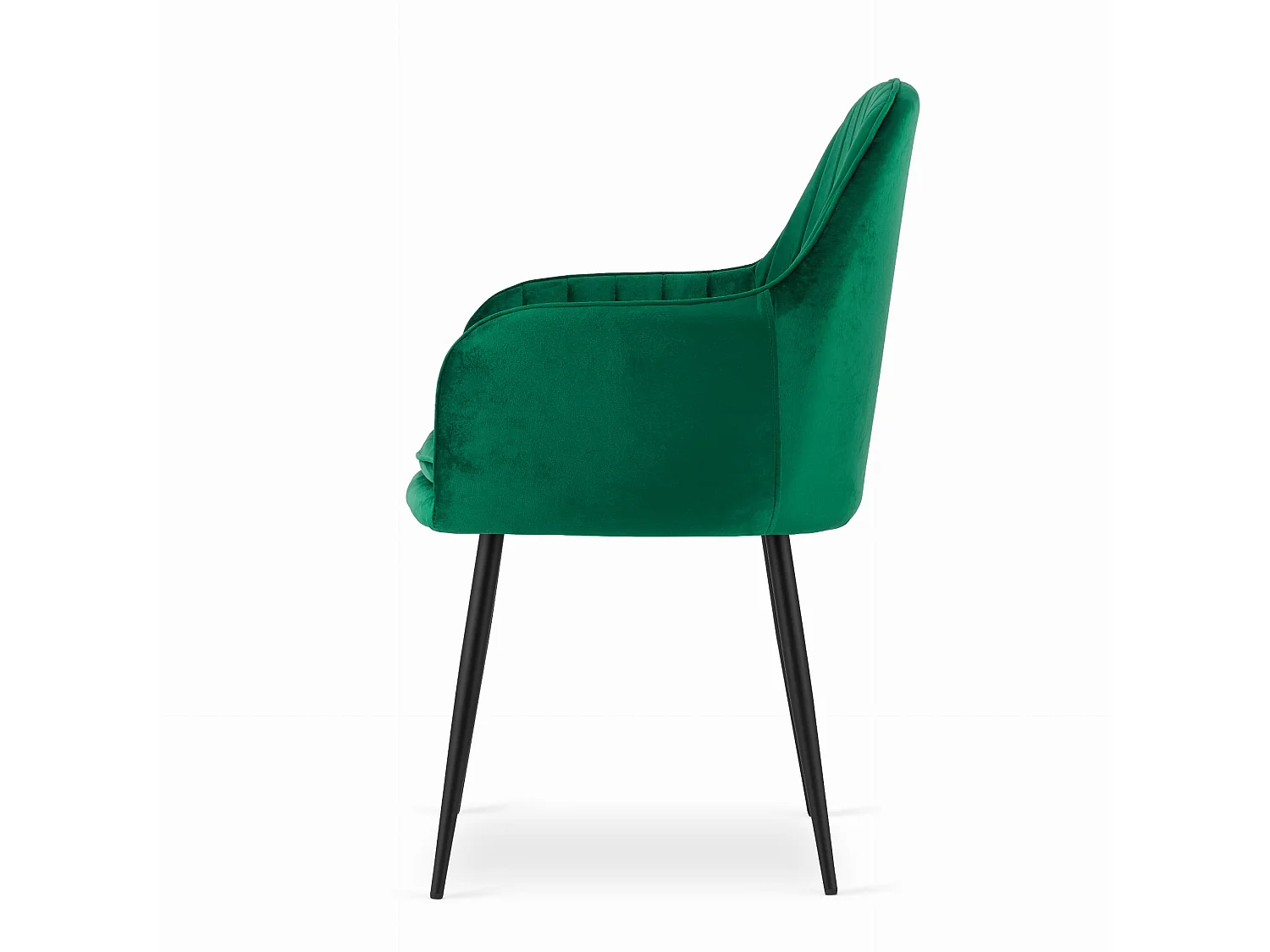 Eetkamerstoel LUGO fluweel groen zwart 86,5x57,5x56,5 cm