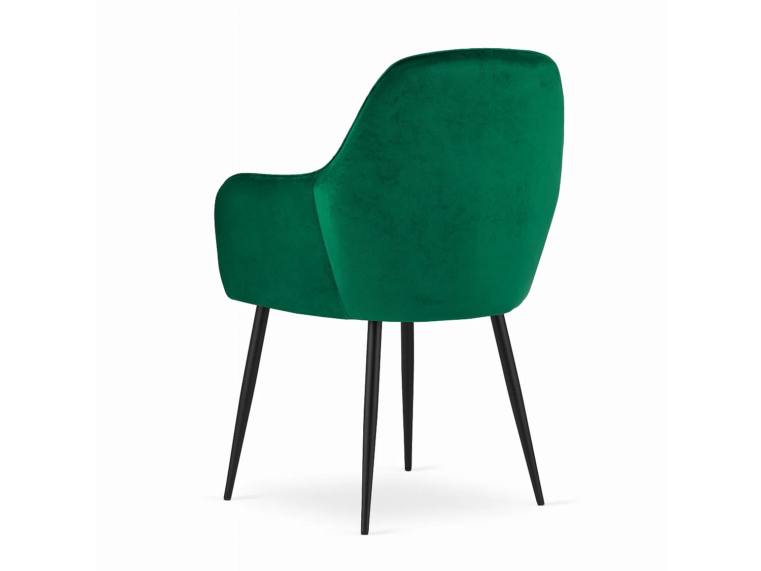 Eetkamerstoel LUGO fluweel groen zwart 86,5x57,5x56,5 cm