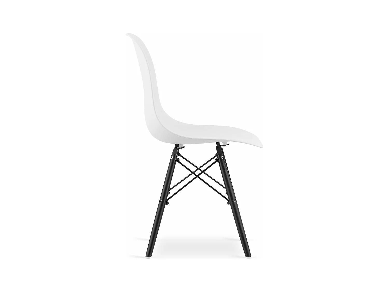 Chaise OSAKA blanche / pieds noirs x 1