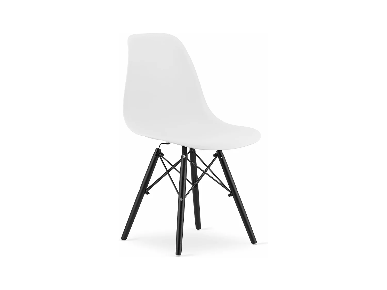 Chaise OSAKA blanche / pieds noirs x 1