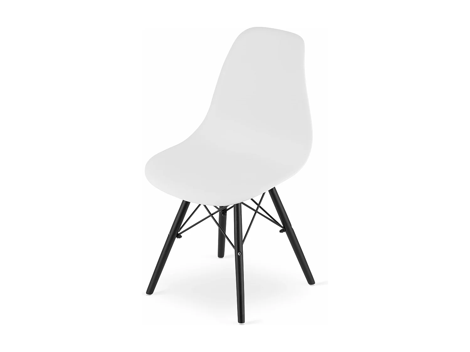 Chaise OSAKA blanche / pieds noirs x 1