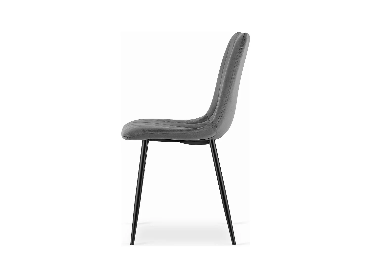 Chaise LAVA - Velours gris foncé x 1