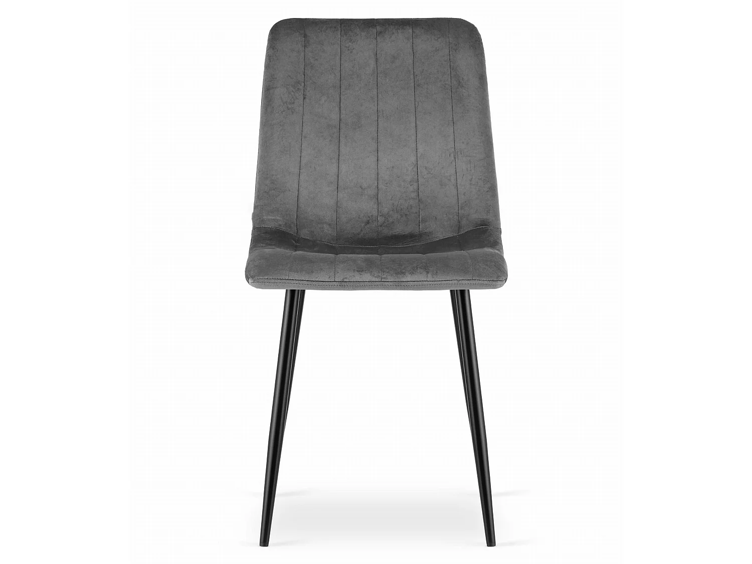Sedia da pranzo e cucina LAVA in velluto grigio scuro 90x43x51 cm