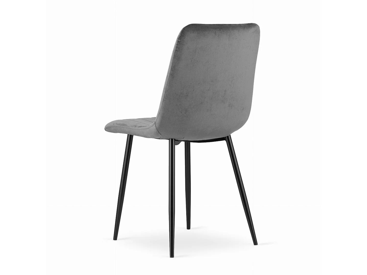 Sedia da pranzo e cucina LAVA in velluto grigio scuro 90x43x51 cm