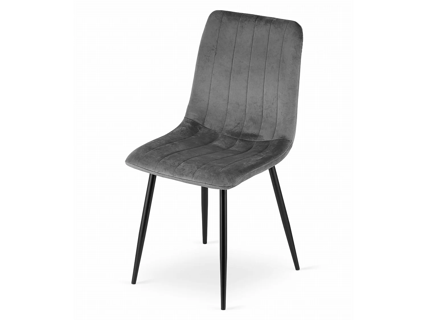 Sedia da pranzo e cucina LAVA in velluto grigio scuro 90x43x51 cm