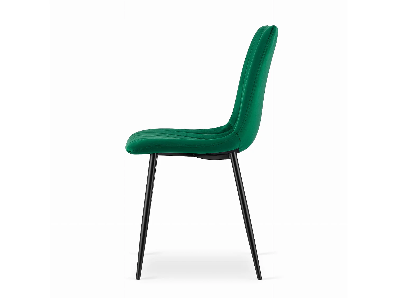 Eetkamerstoel LAVA ergonomisch fluweel donker groen 90x43x51 cm
