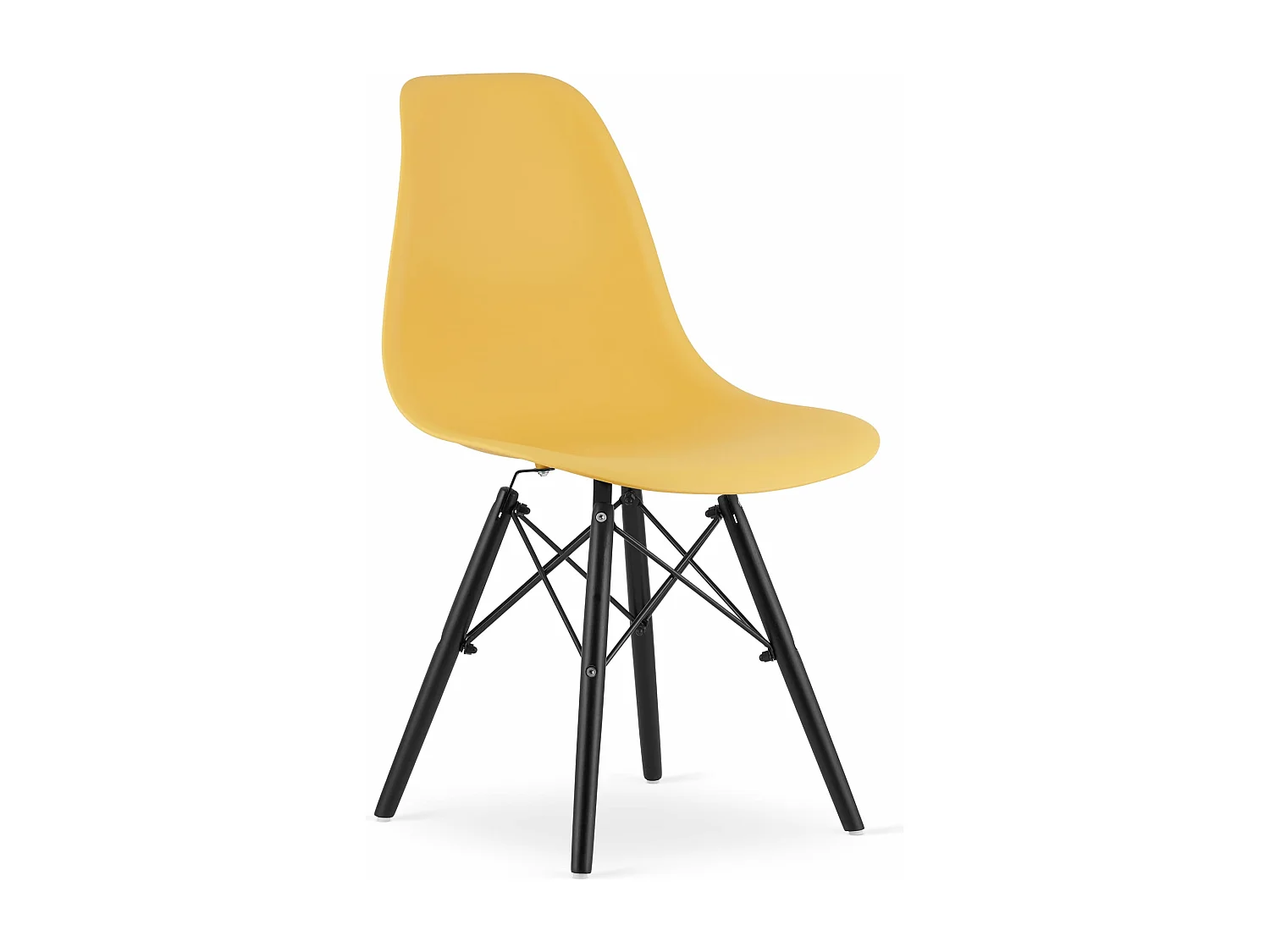 Chaise OSAKA moutarde / pieds noirs x 1