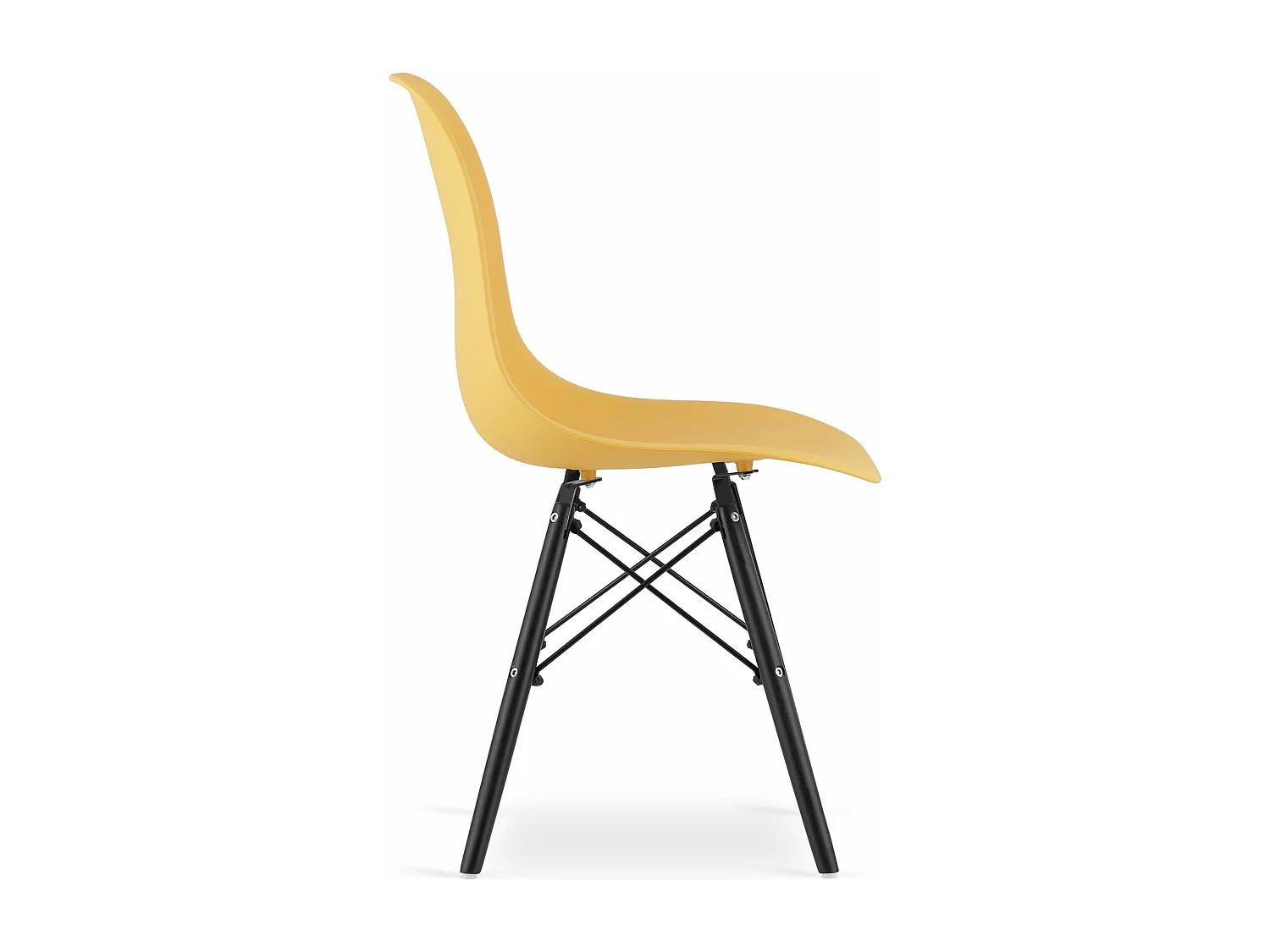 Chaise OSAKA moutarde / pieds noirs x 1