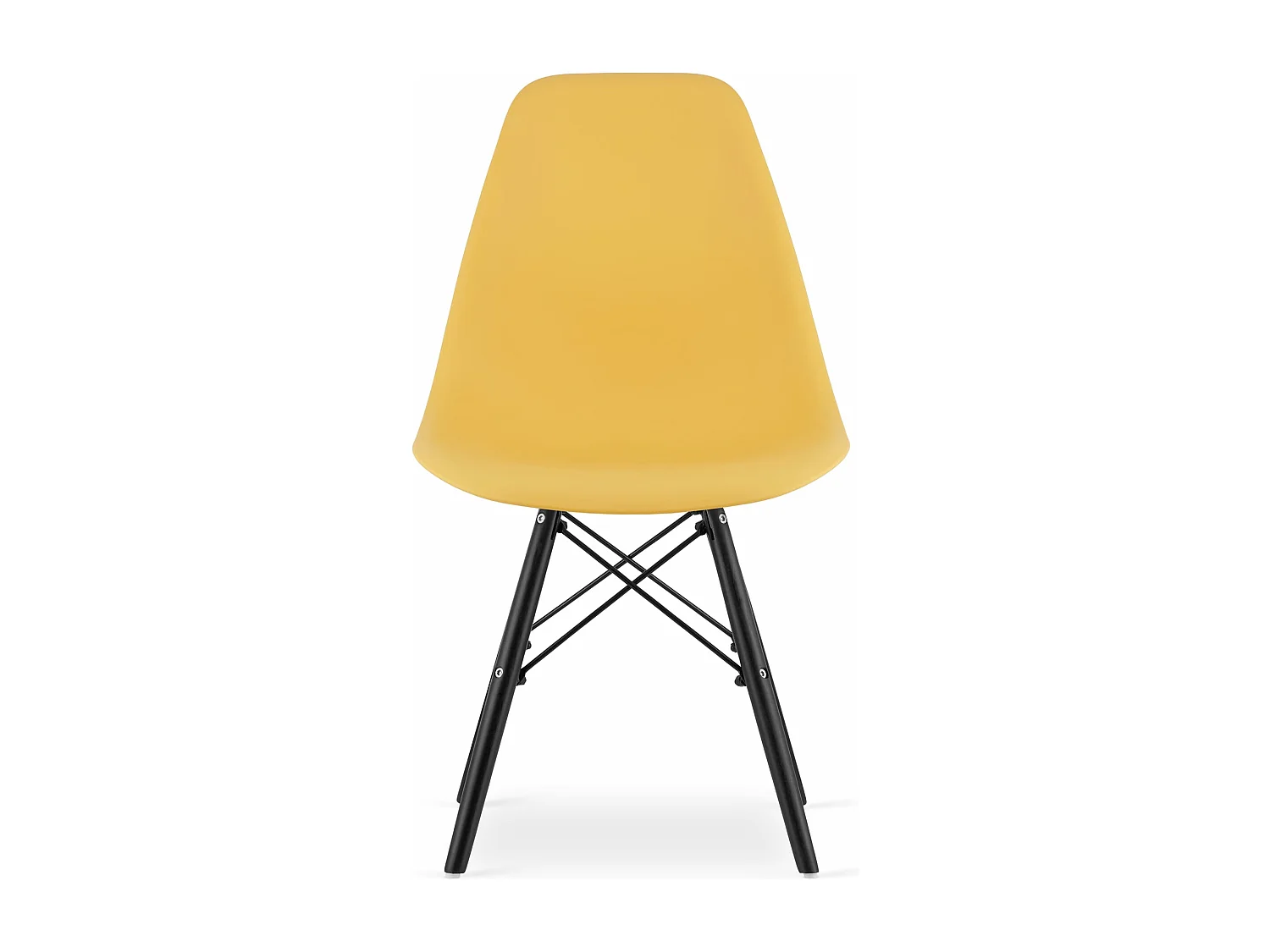 Chaise OSAKA moutarde / pieds noirs x 1